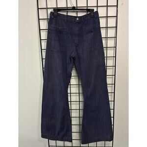 Vintage US navy pants mens 30 x 32 seafarer 70s flare bell bottom jeans talon